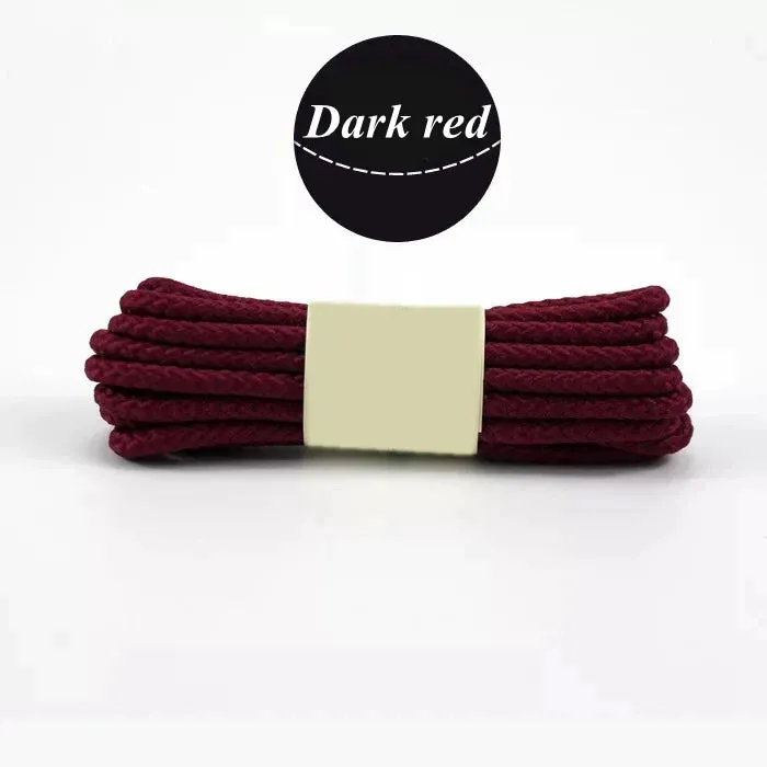 1 Pair Round Shoe Laces for Casual Sneakers Leather Shoes Martin Boots Length 80/100/120/140/160 Cm
