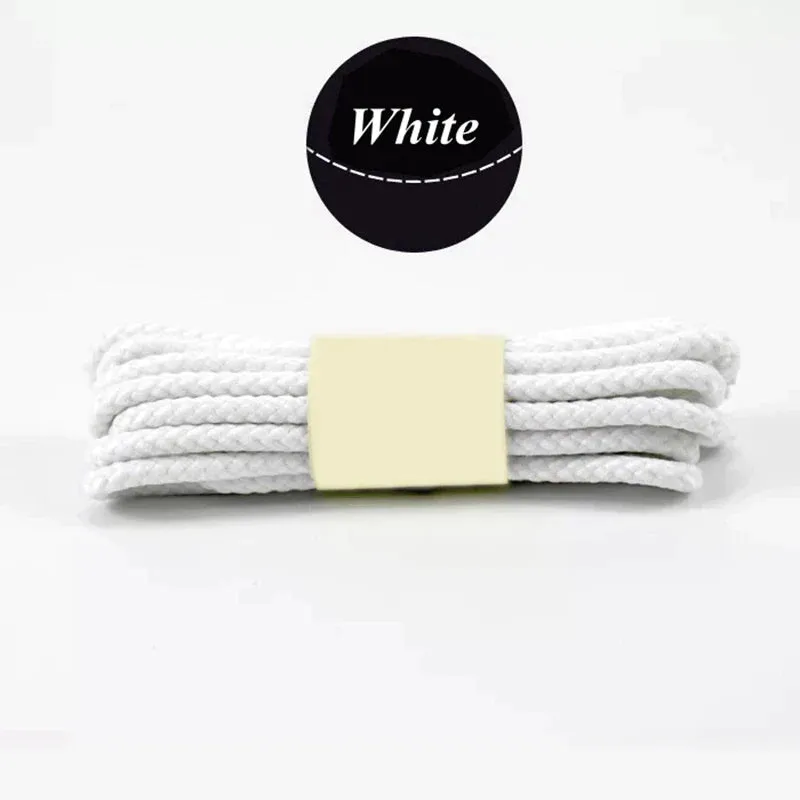 1 Pair Round Shoe Laces for Casual Sneakers Leather Shoes Martin Boots Length 80/100/120/140/160 Cm
