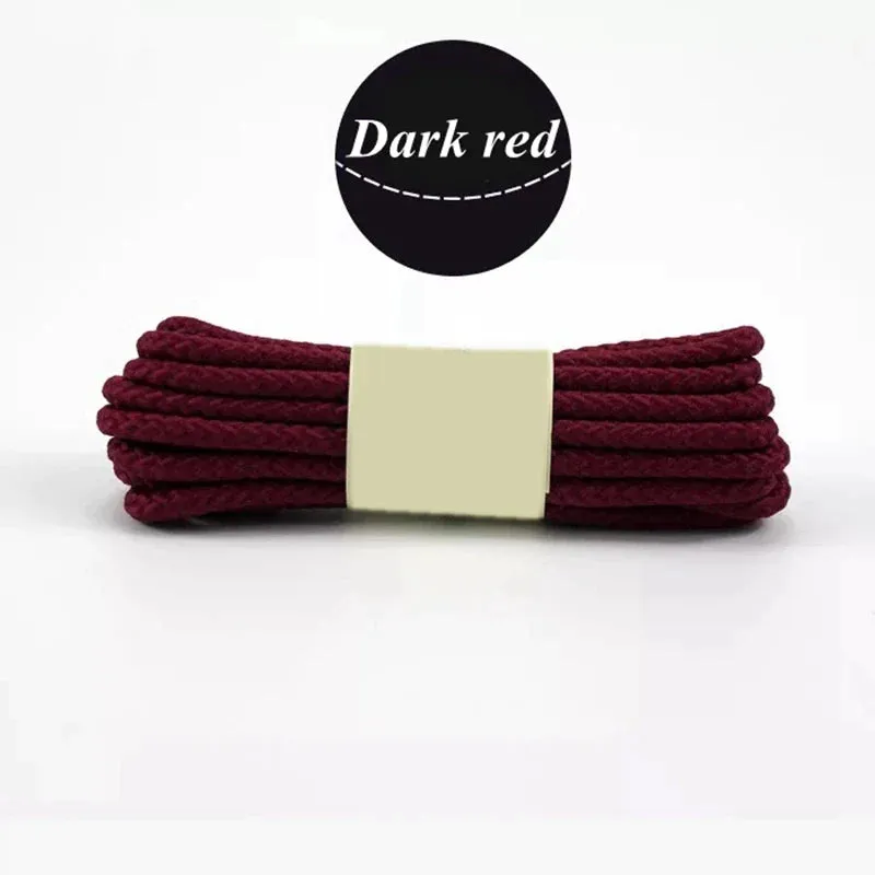 1 Pair Round Shoe Laces for Casual Sneakers Leather Shoes Martin Boots Length 80/100/120/140/160 Cm