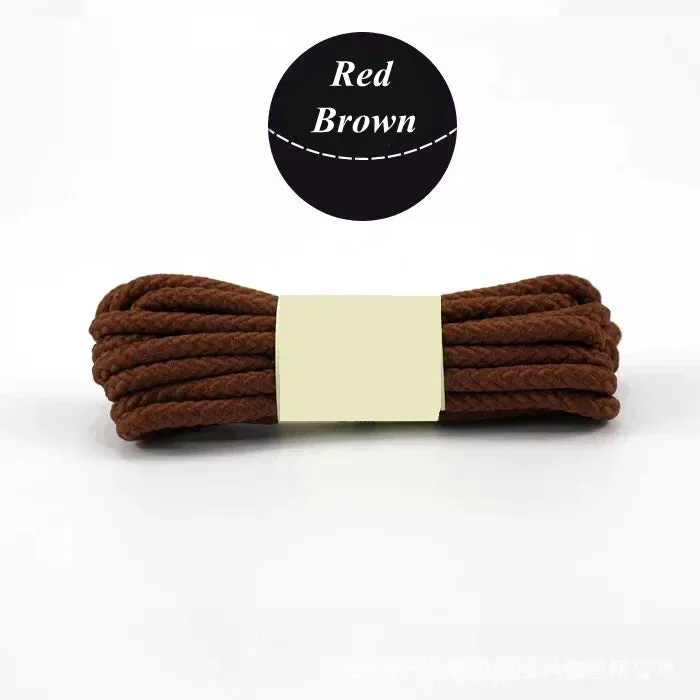 1 Pair Round Shoe Laces for Casual Sneakers Leather Shoes Martin Boots Length 80/100/120/140/160 Cm