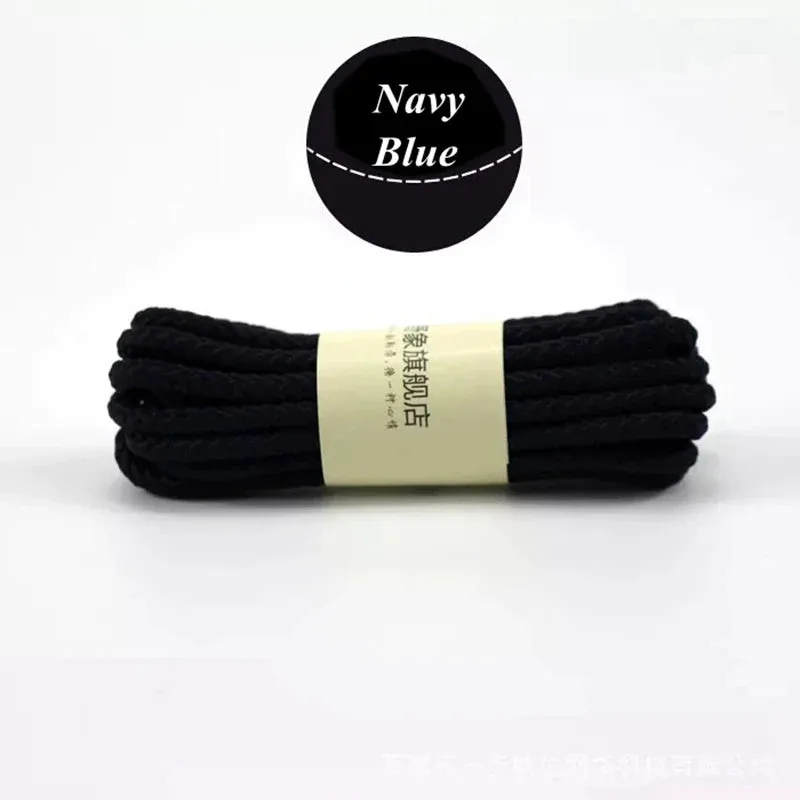 1 Pair Round Shoe Laces for Casual Sneakers Leather Shoes Martin Boots Length 80/100/120/140/160 Cm