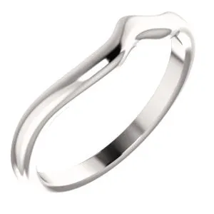 14K White Band to 5.2 & 5.8 mm Engagement Ring