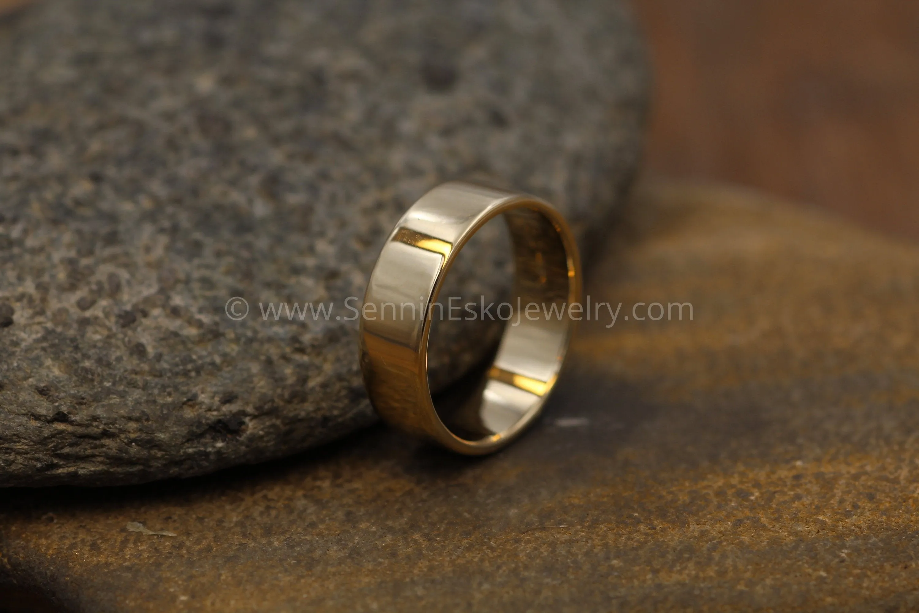 14kt Yellow 6x1.2mm Flat Band - Glossy Finish