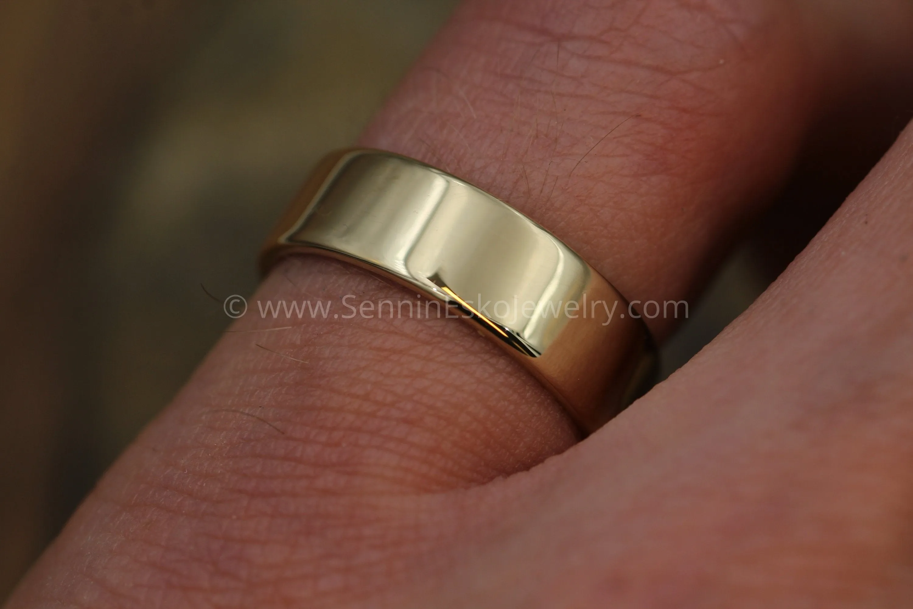 14kt Yellow 6x1.2mm Flat Band - Glossy Finish