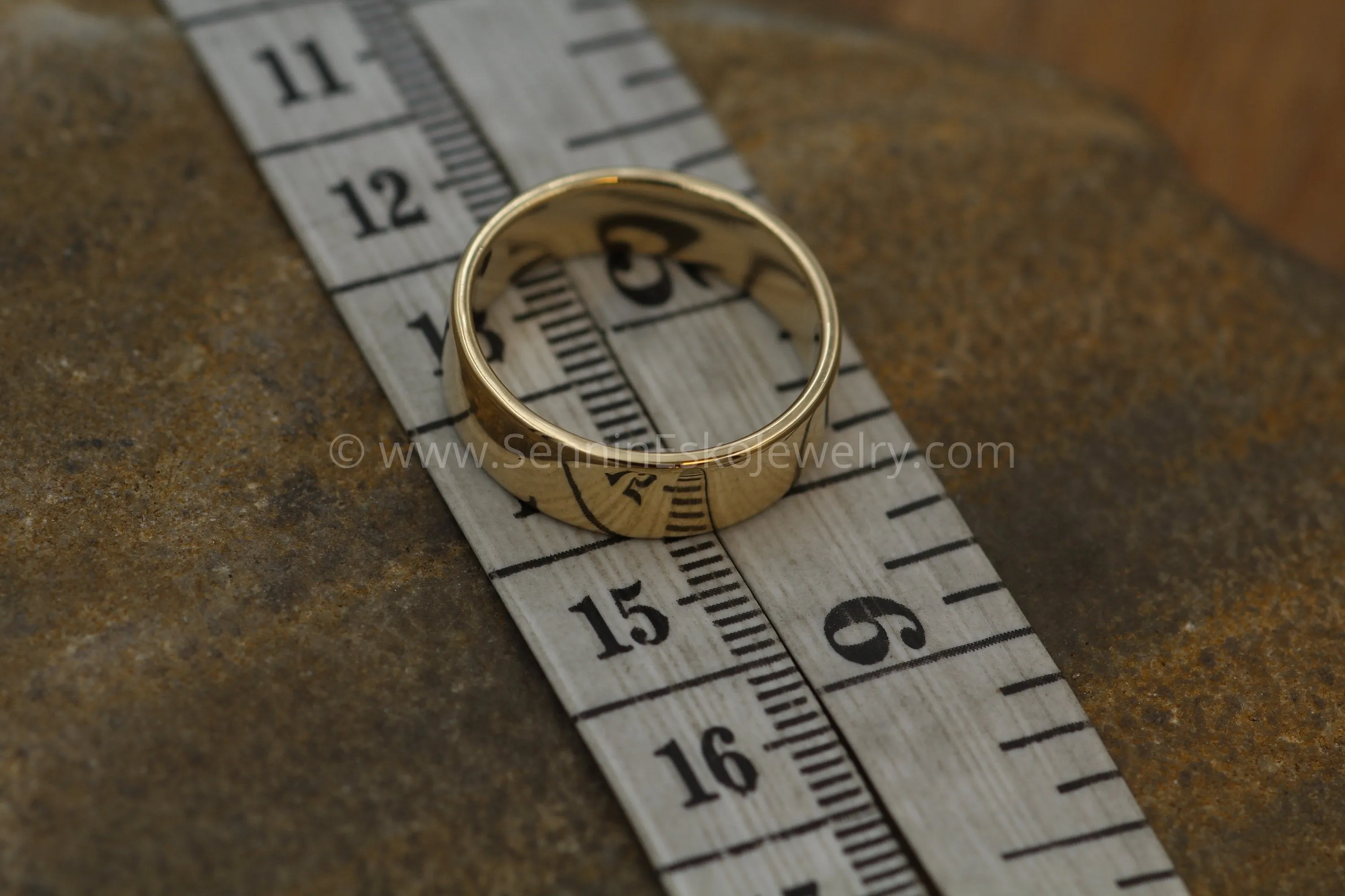 14kt Yellow 6x1.2mm Flat Band - Glossy Finish