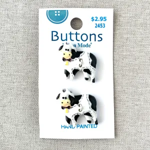 2453 Cow - La Mode - 1 Hole - Shank - Assorted Sizes