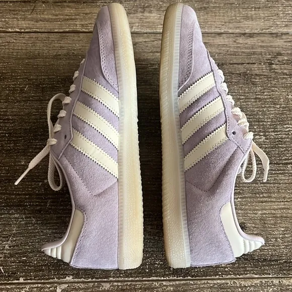Adidas Lilac and white Samba sneakers with extra set of laces