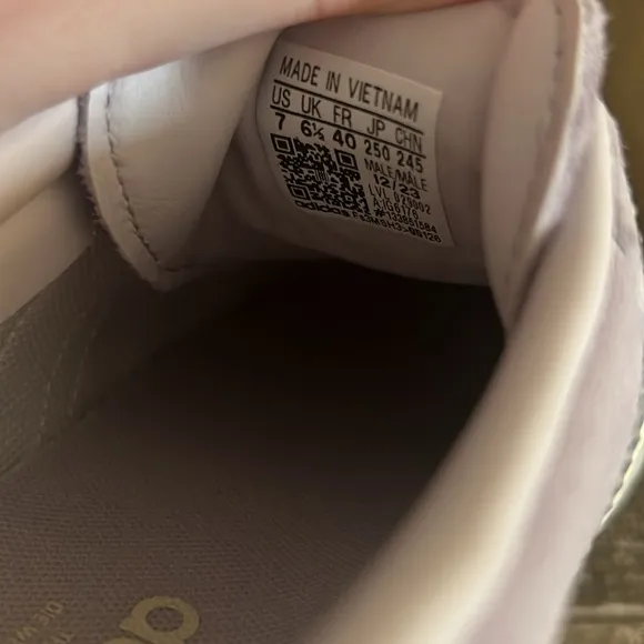 Adidas Lilac and white Samba sneakers with extra set of laces
