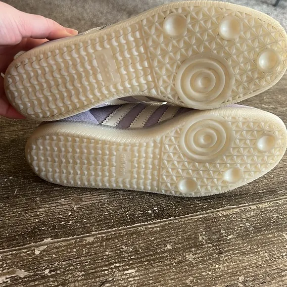Adidas Lilac and white Samba sneakers with extra set of laces