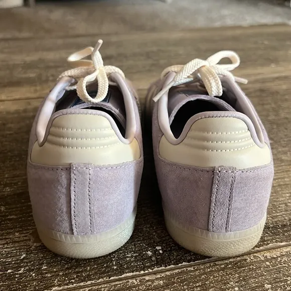 Adidas Lilac and white Samba sneakers with extra set of laces