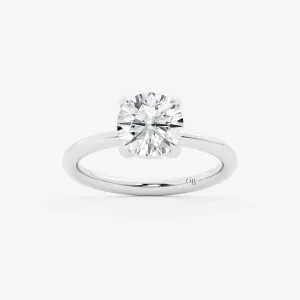 Aether Diamond Low-Profile Solitaire Engagement Ring