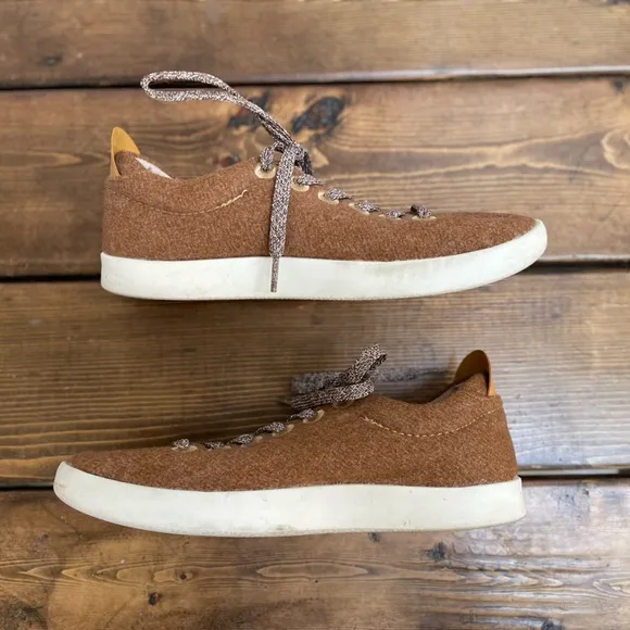 ALLBIRDS Wool Pipers Everyday Sneakers in Earth Brown Men's Size 8 NO INSOLE