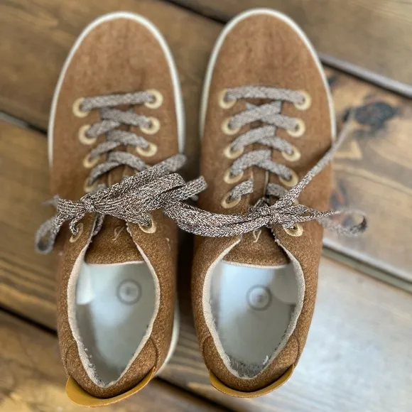ALLBIRDS Wool Pipers Everyday Sneakers in Earth Brown Men's Size 8 NO INSOLE