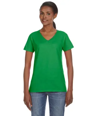 Anvil Ladies Lightweight V-Neck T-Shirt | Green Apple