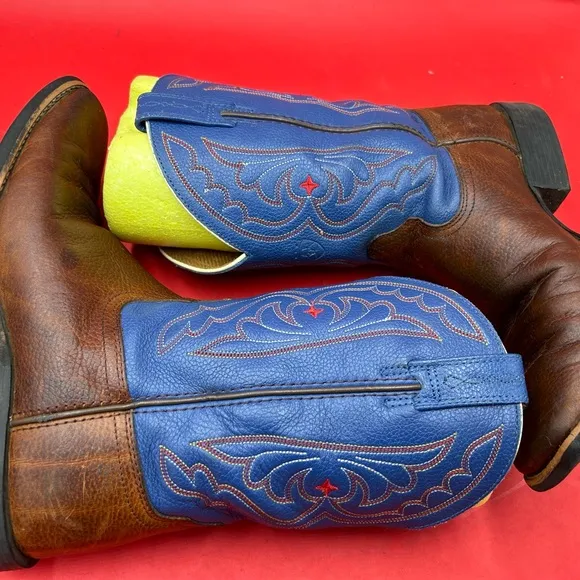Ariat men 5.5 quick draw blue cowboy boots