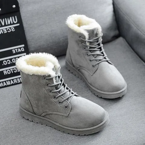 Barbara – Flat Women's Martin Boots with Laces