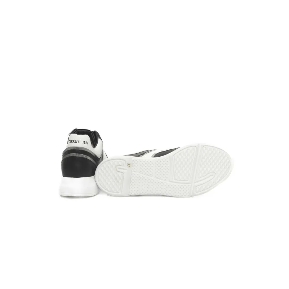 Black Cowhide Women Sneaker