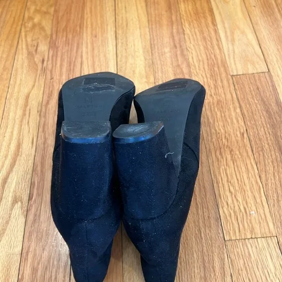 Black suede bootie