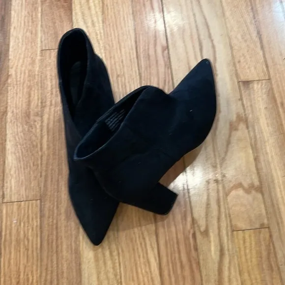 Black suede bootie