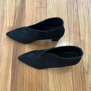 Black suede bootie