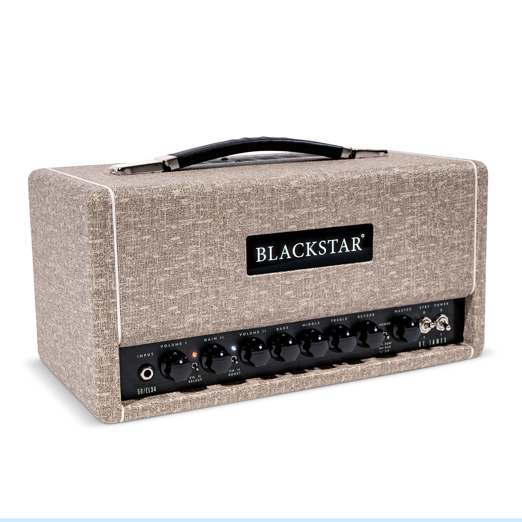Blackstar St. James 50w EL34 Ultra Lightweight Valve Amp Head, Fawn