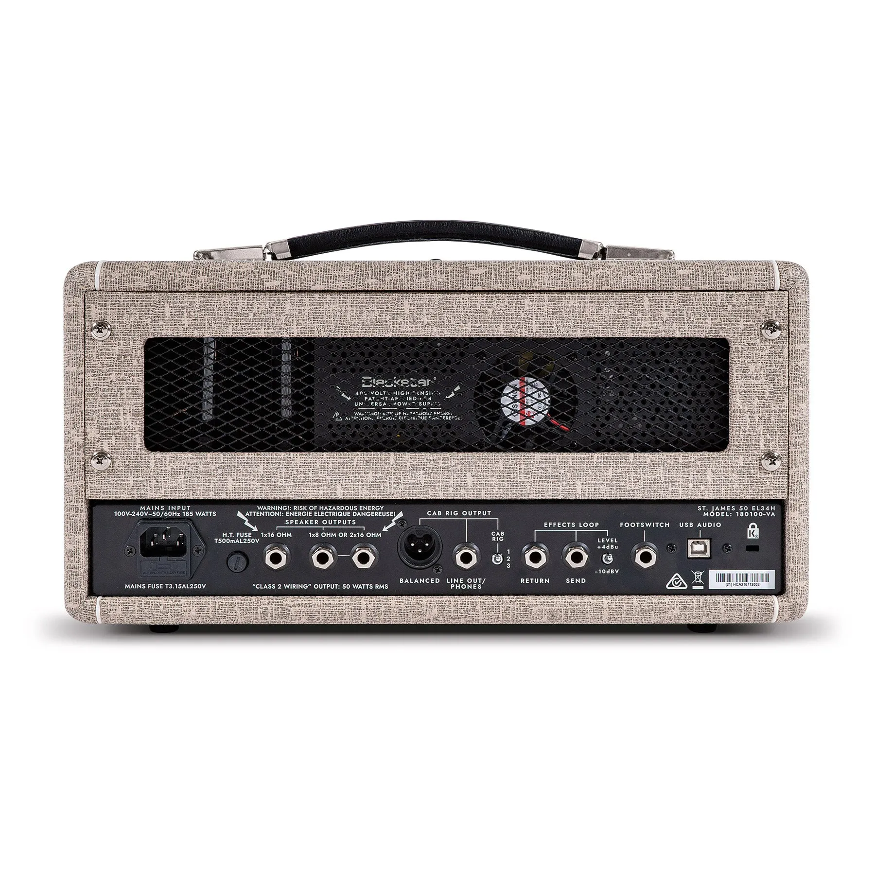 Blackstar St. James 50w EL34 Ultra Lightweight Valve Amp Head, Fawn