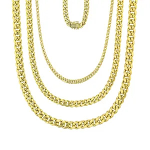 [Box Lock] Lightweight-Hollow Miami Cuban Chain (14K)