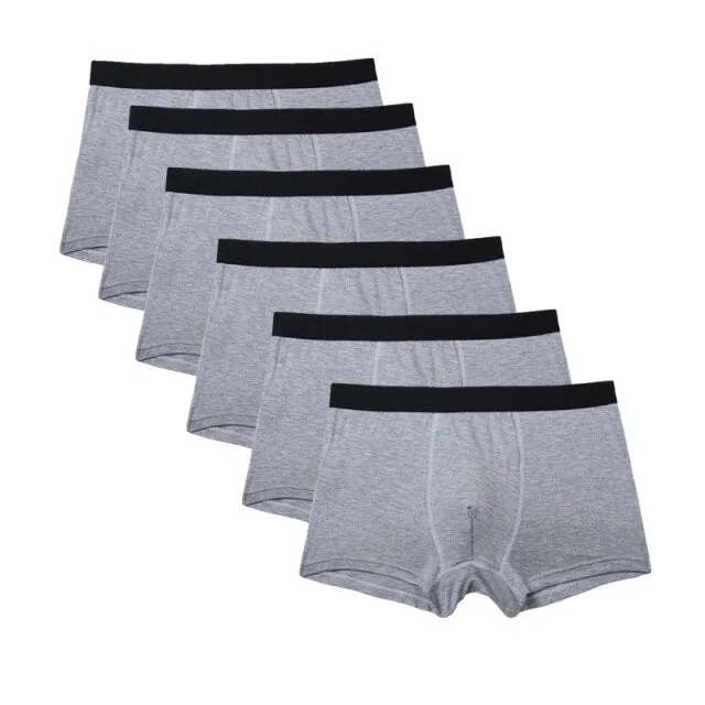 Boxer Men Solid Bamboo Fiber Breathable Comfortable Underwear Man Boxers Super-elastic Shorts Black Underpants Male Panties Gay
