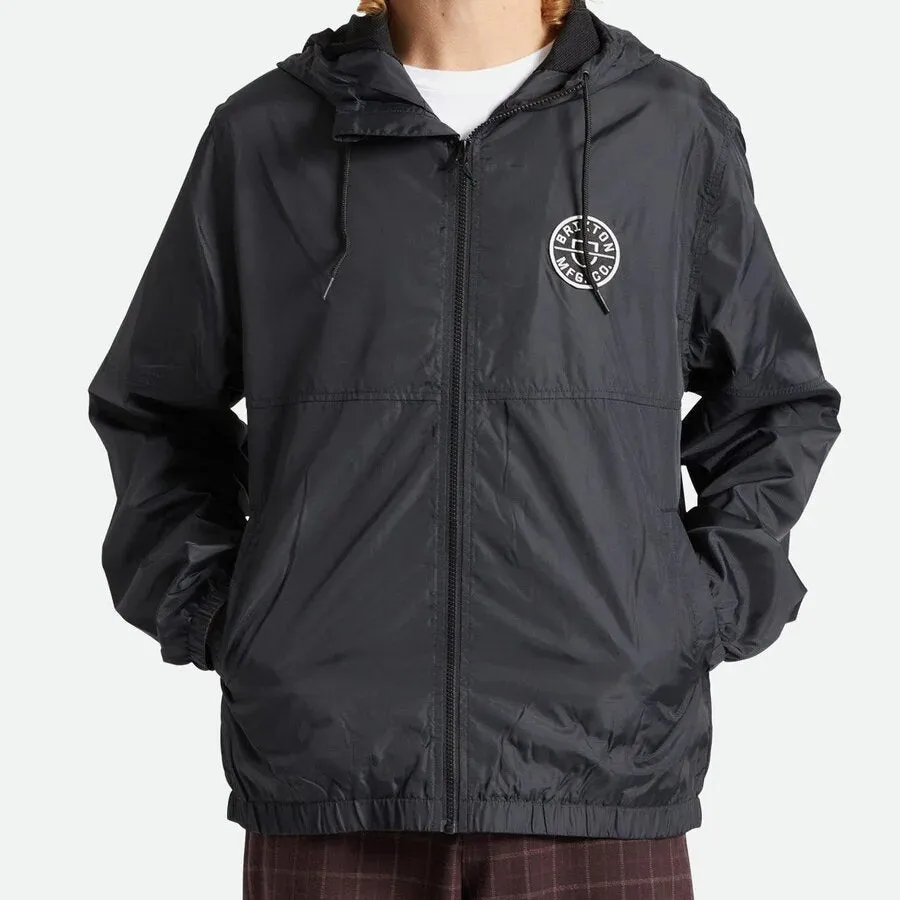 Brixton Claxton Crest Lightweight Jacket Black/Black
