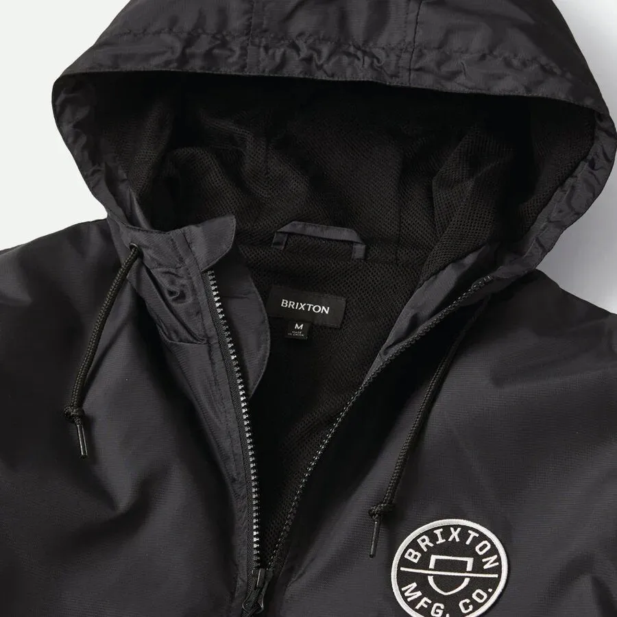 Brixton Claxton Crest Lightweight Jacket Black/Black
