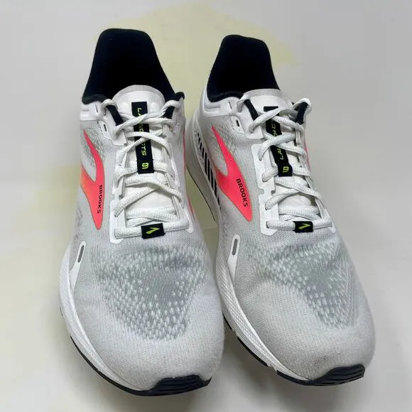 Brooks Launch GTS-9 Sneakers Mens Sz 13 White &amp; Gray 93#8=L.4.7