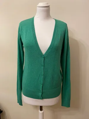 b.young Pimba V Neck Cardigan in Green