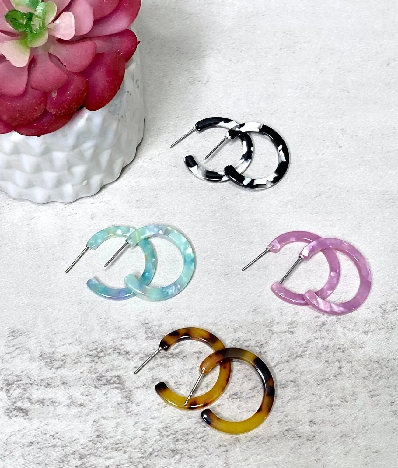 Cam Mini Hoops - Lavender Pink