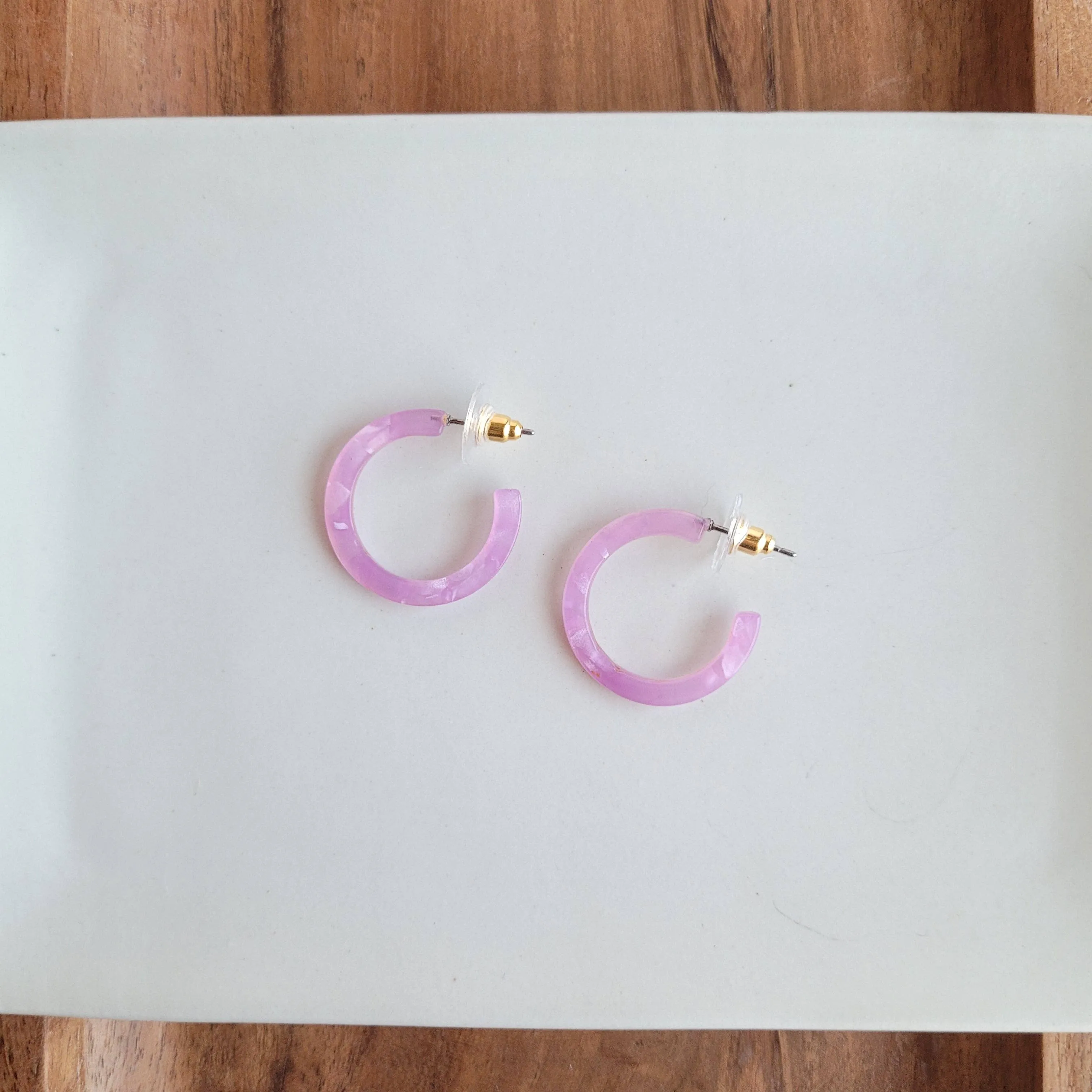 Cam Mini Hoops - Lavender Pink