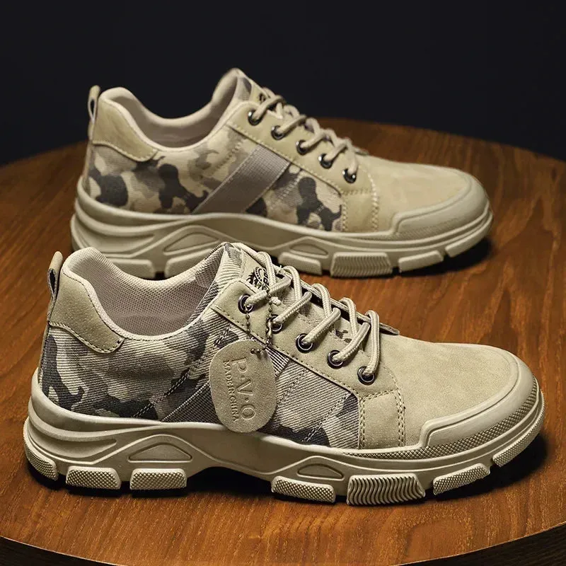 Camouflage Boots for Men Autumn Winter Platform Desert Military Boots Outdoor High-top Shoes Men Ankle Boots Buty Robocze Meskie