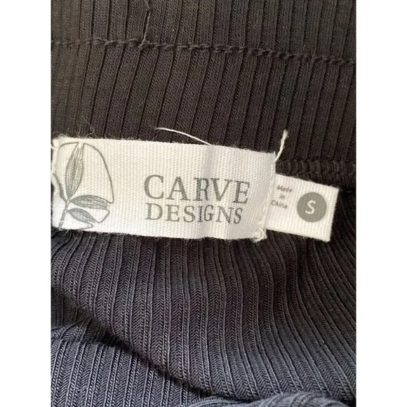 Carve Designs Women's Black Lightweight Knit Addie Skirt S NWT