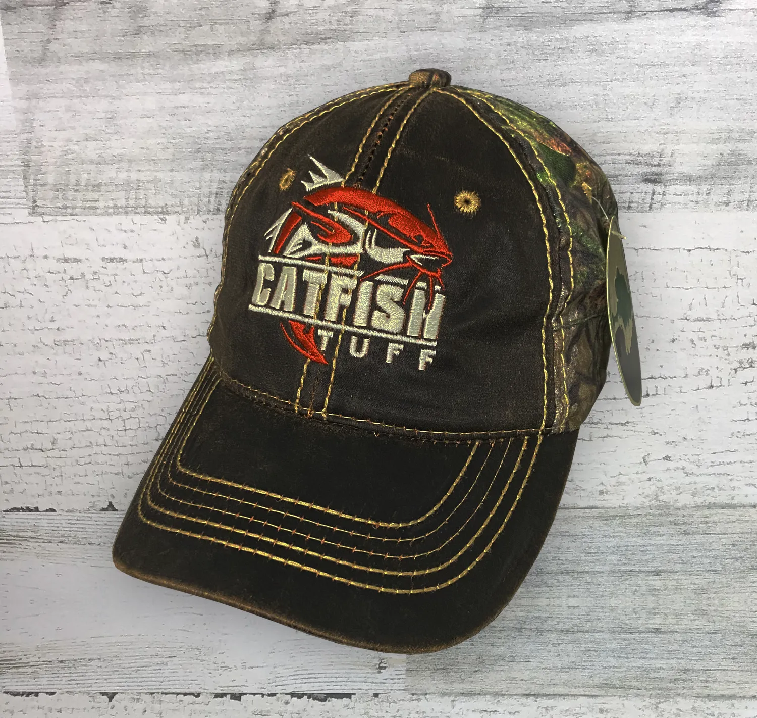 Catfish Tuff OG - Port Authority - Brown Pigment Print Camouflage Cap - Mossy Oak Break up