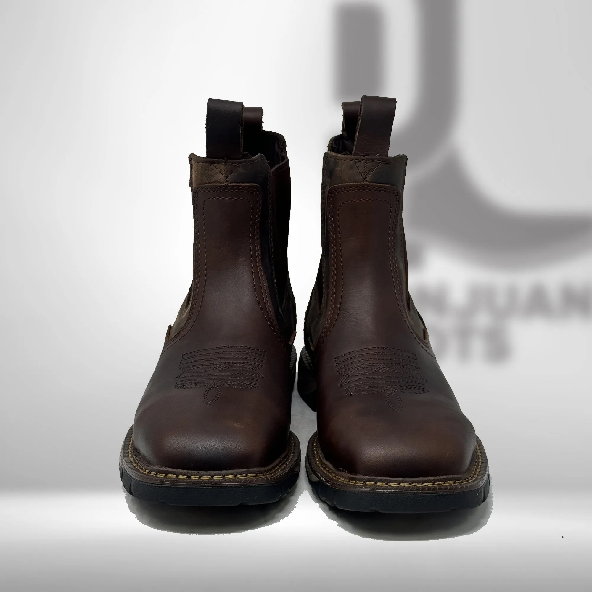 CEBU Men's Brown Chelsea Boots Steel Toe