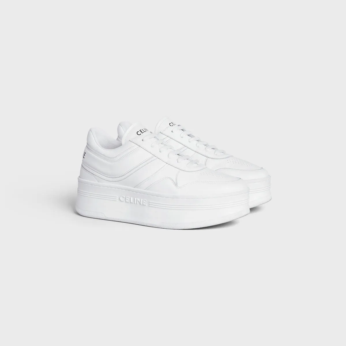 CELINE BLOCK SNEAKERS WITH WEDGE OUTSOLE IN CALFSKIN