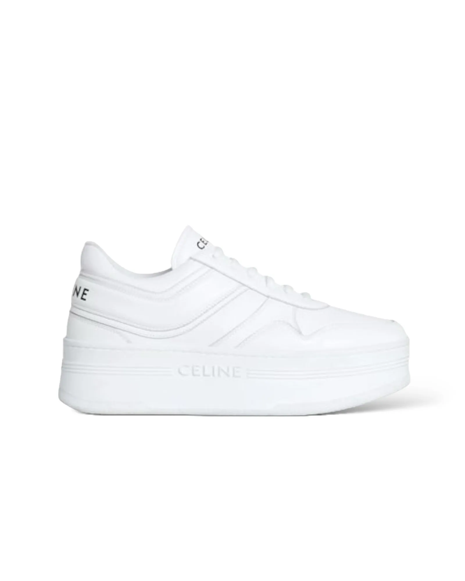 CELINE BLOCK SNEAKERS WITH WEDGE OUTSOLE IN CALFSKIN
