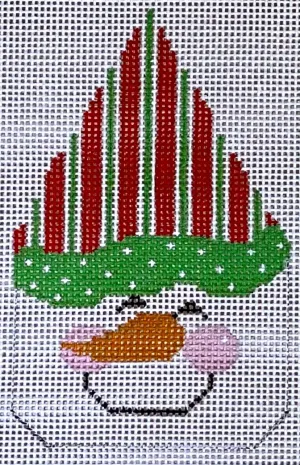 CH-499 - snowman face - striped hat