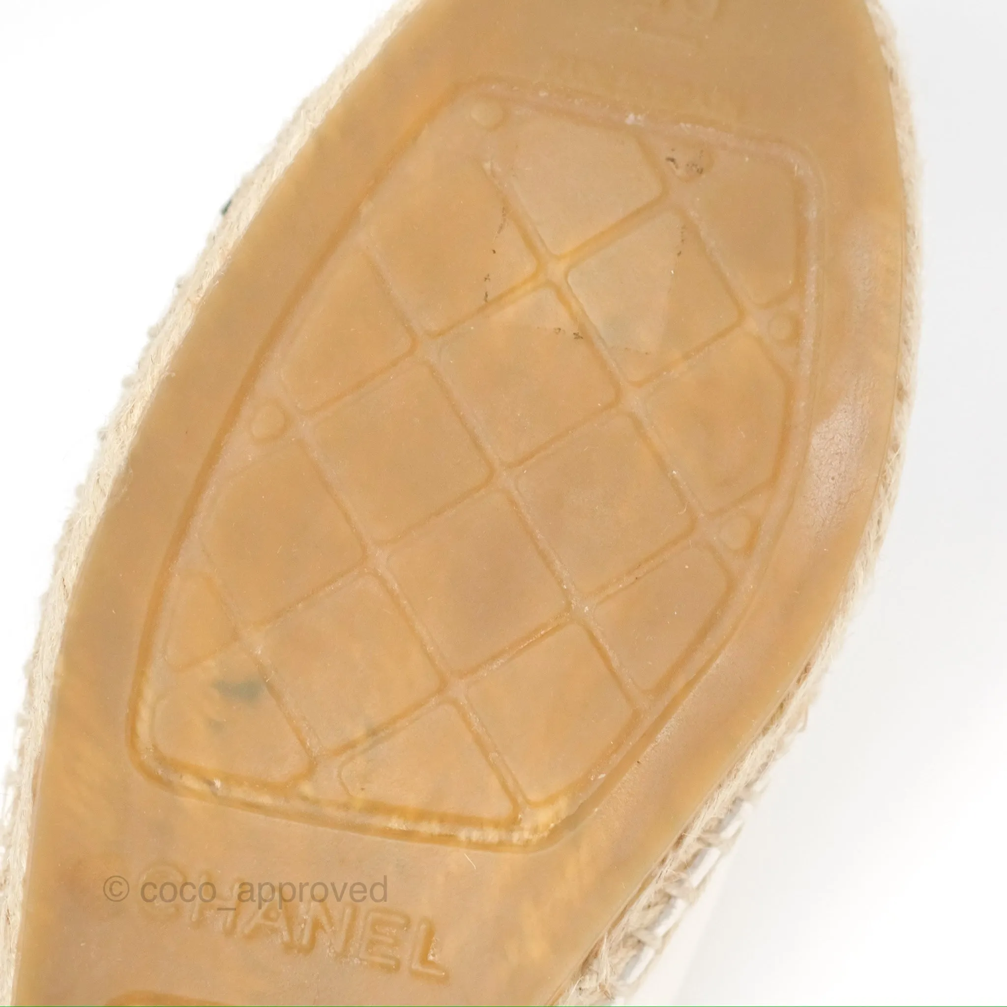 Chanel Leather Espadrilles White/ Black Size 38