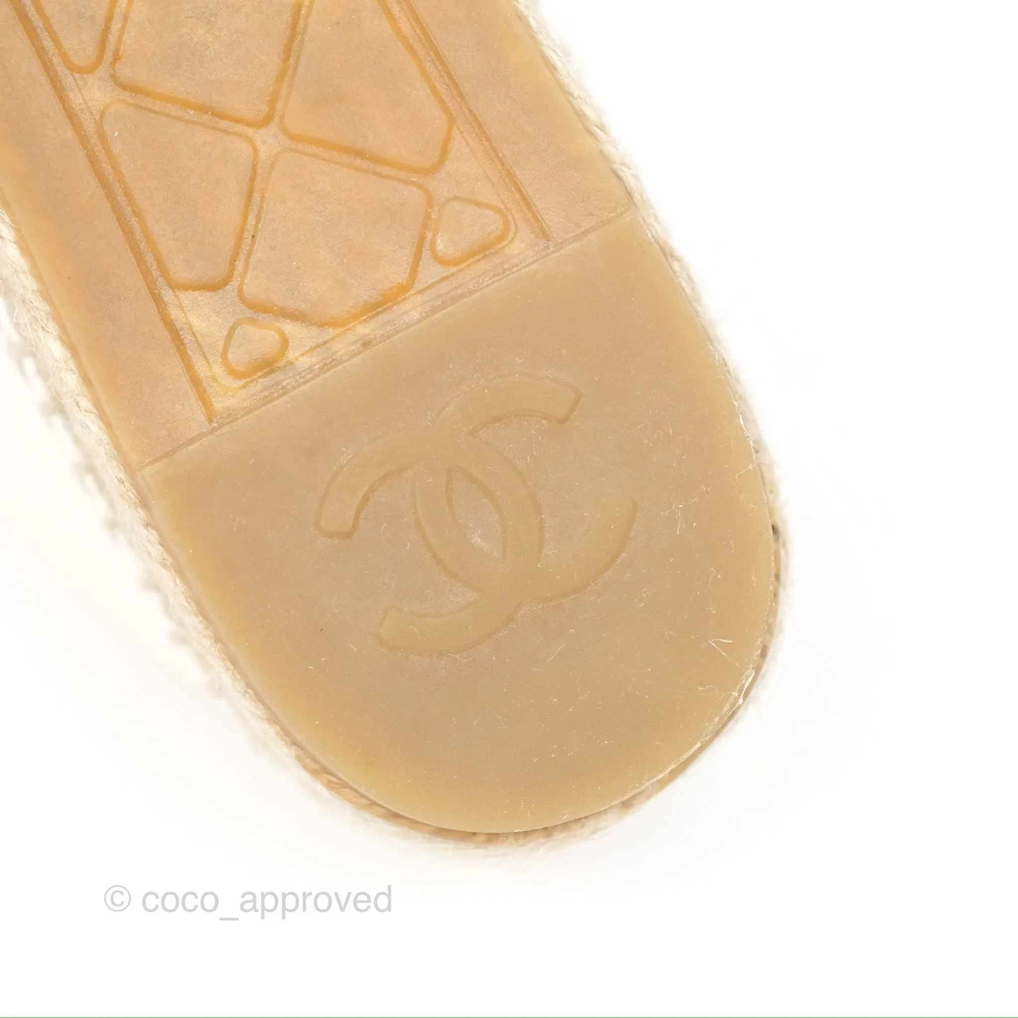 Chanel Leather Espadrilles White/ Black Size 38