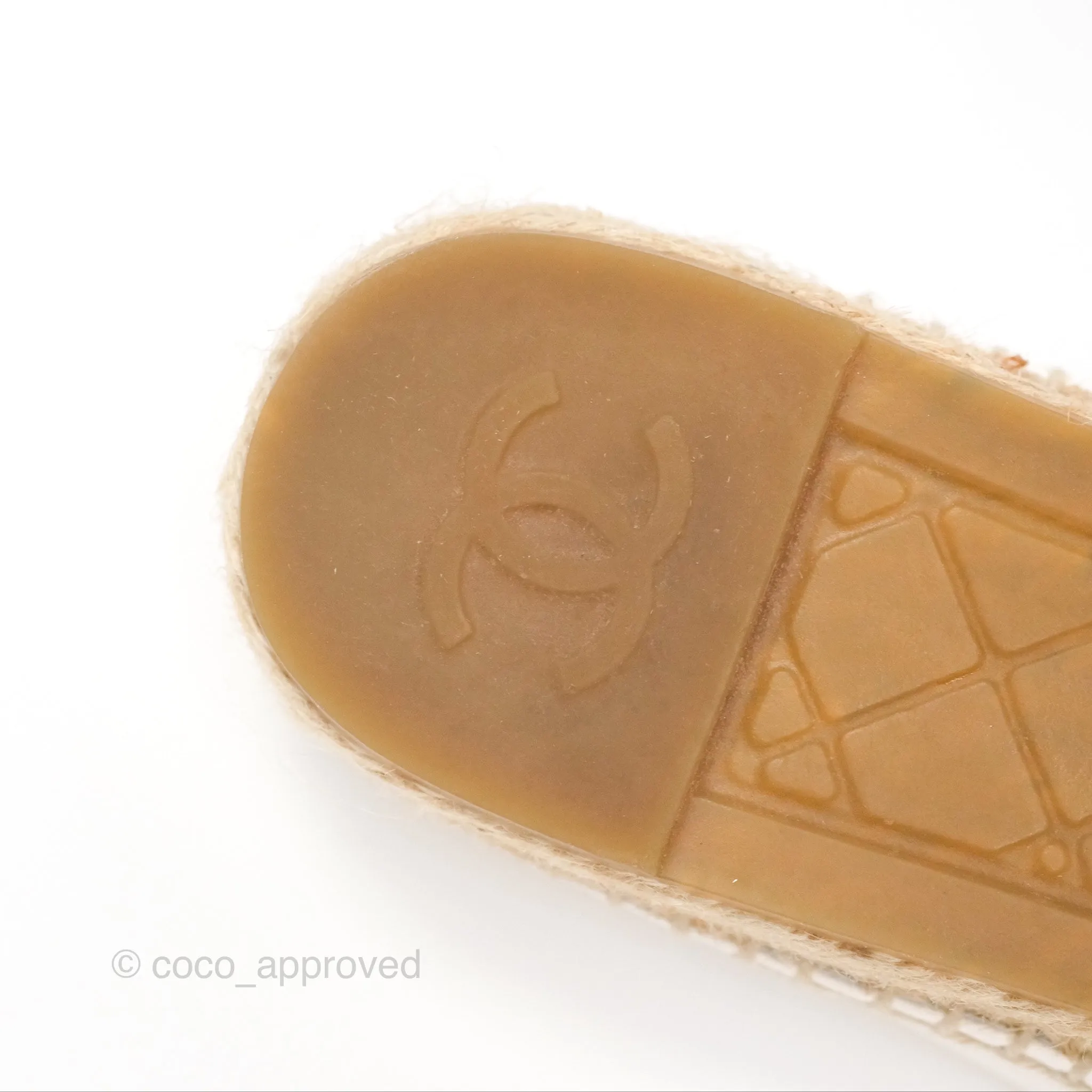 Chanel Leather Espadrilles White/ Black Size 38