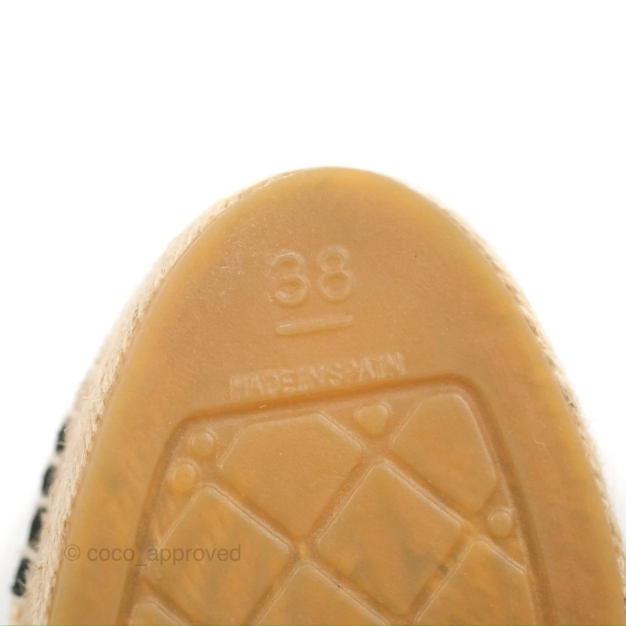 Chanel Quilted Espadrilles Raffia Natural Size 38
