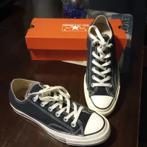Converse Chuck 70 Vintage Canvas Low Top Black White Unisex Men 6 Women 8