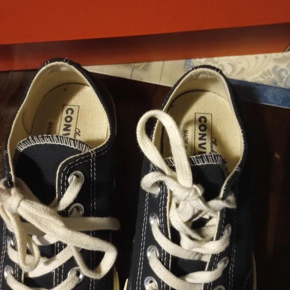 Converse Chuck 70 Vintage Canvas Low Top Black White Unisex Men 6 Women 8