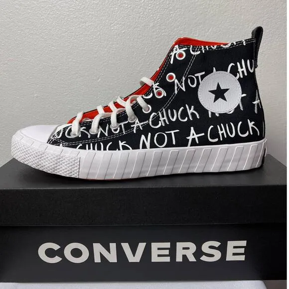 Converse Sneakers Men's Size 11 Black White High Top UNT1TL3D NOT A CHUCK