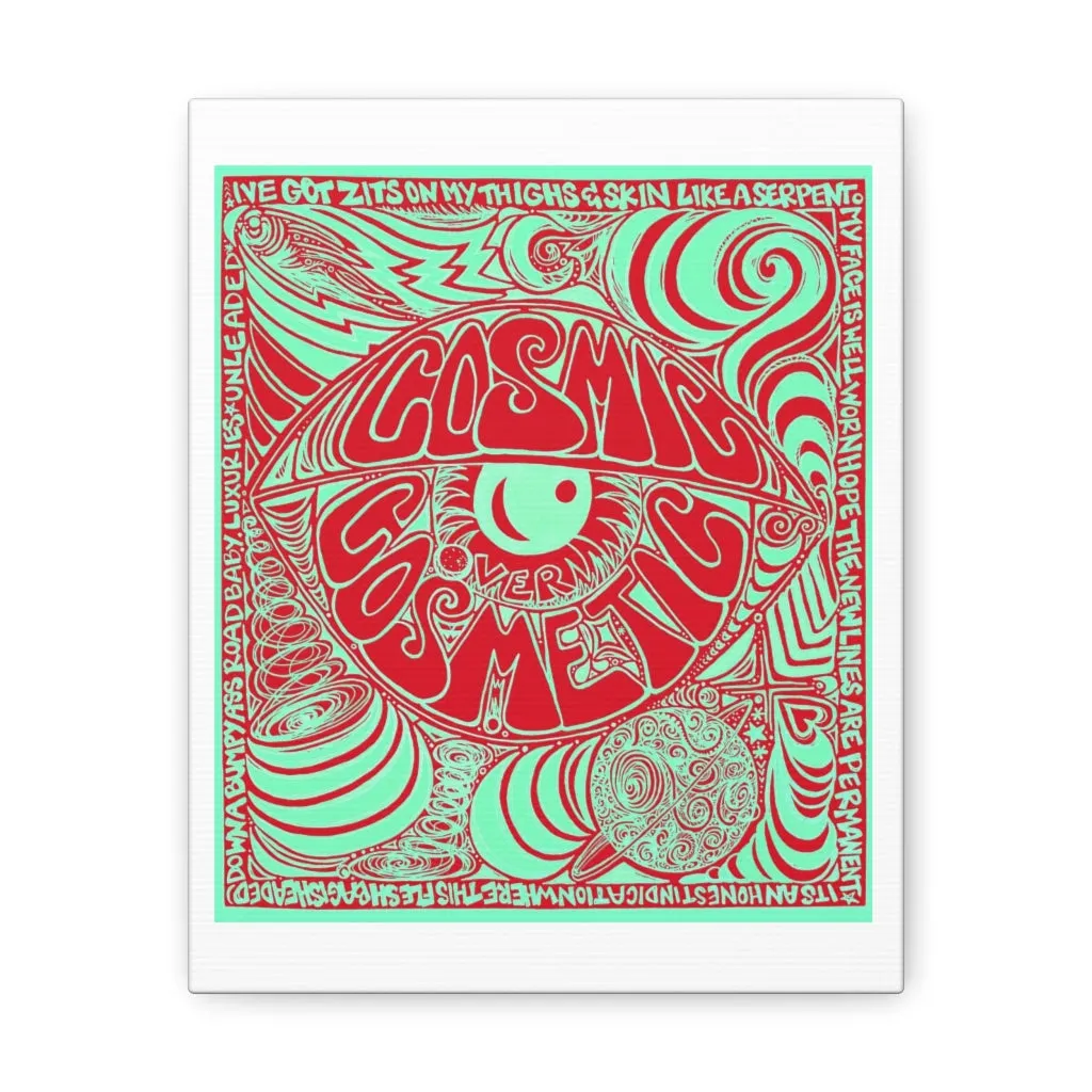 Cosmic Over Cosmetic Limited Edition Canvas Gallery Wraps - Red Minty
