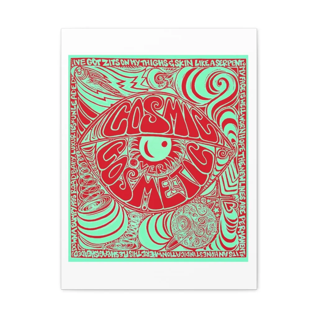 Cosmic Over Cosmetic Limited Edition Canvas Gallery Wraps - Red Minty